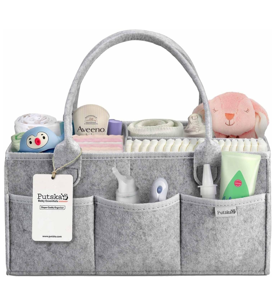 Ideias de Presentes para Baby Shower: essenciais para bebé organizador de fraldas e produtos essenciais 