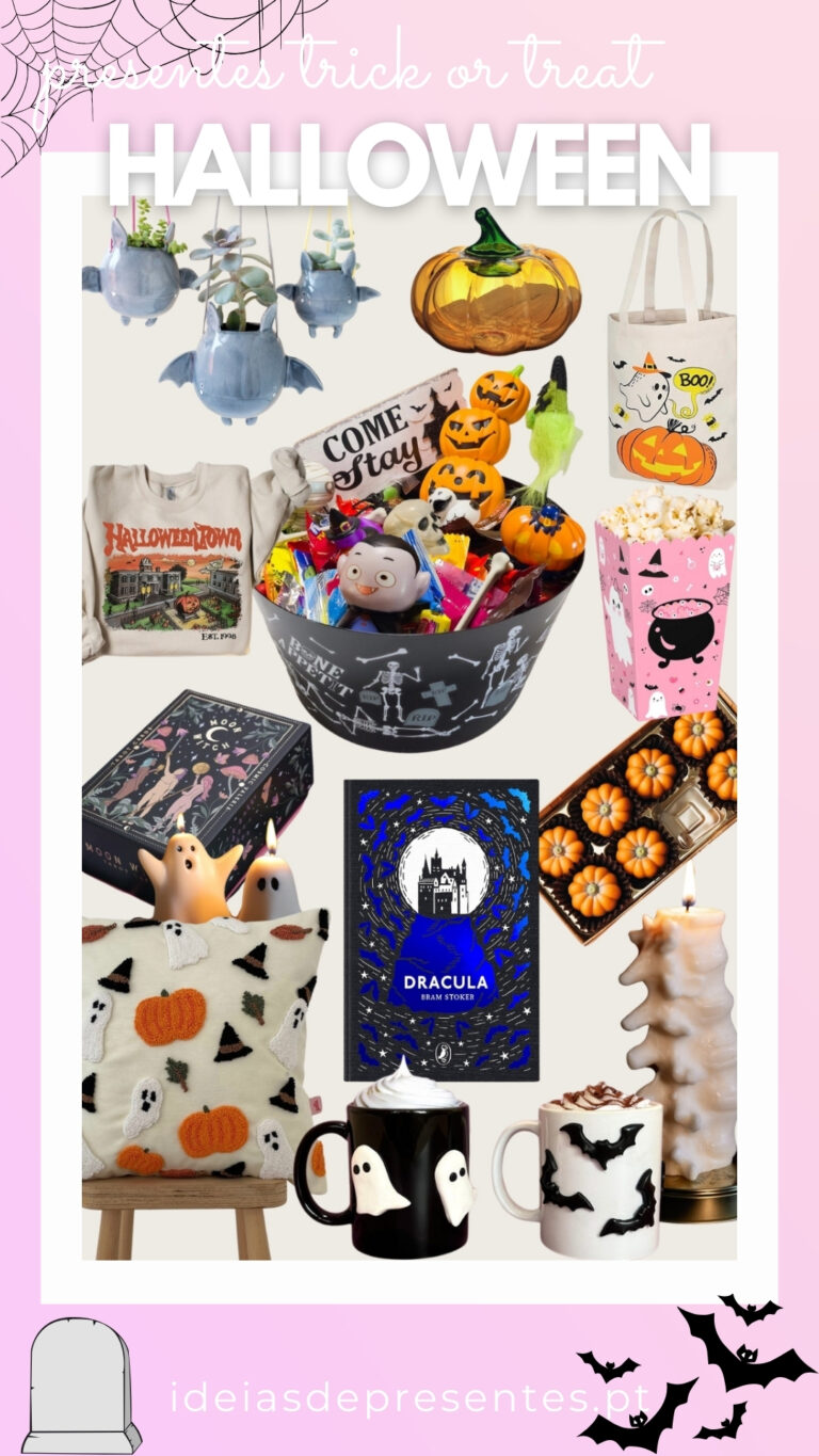 Ideas de Presentes para fãs de Halloween. Um guia com prendas para o Dia das Bruxas. Fãs de gore, de fantasmas e vampiros. Porque no Halloween também se pode celebrar e dar prendas únicas e assustadoras