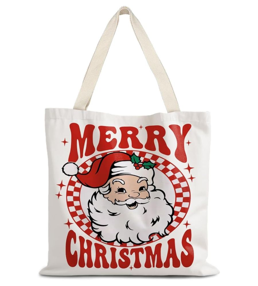 Troca de presentes no amigo secreto no Natal: um tote bag natalicio
