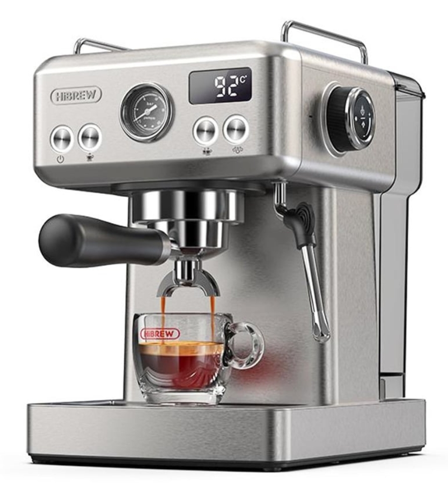 Ideias de presentes BlackFriday: Máquina de Café Expresso Automática Hibrew H10A Semi 19Bar Pressão Batedor de Leite Temperatura Ajustável Jarra 350Ml

